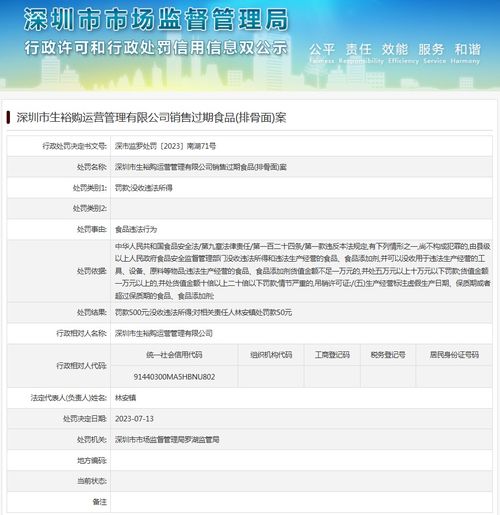 过期食品“排骨面”案引发的跨地域监管思考 深圳生裕购与上海信息管理的责任博弈